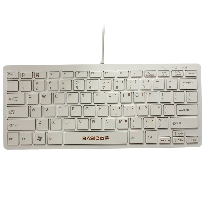 basic x500 portable white mino ultra slim x architecture keyboard 78 keys comfortable mute keyboard for pc notebook laptop etc