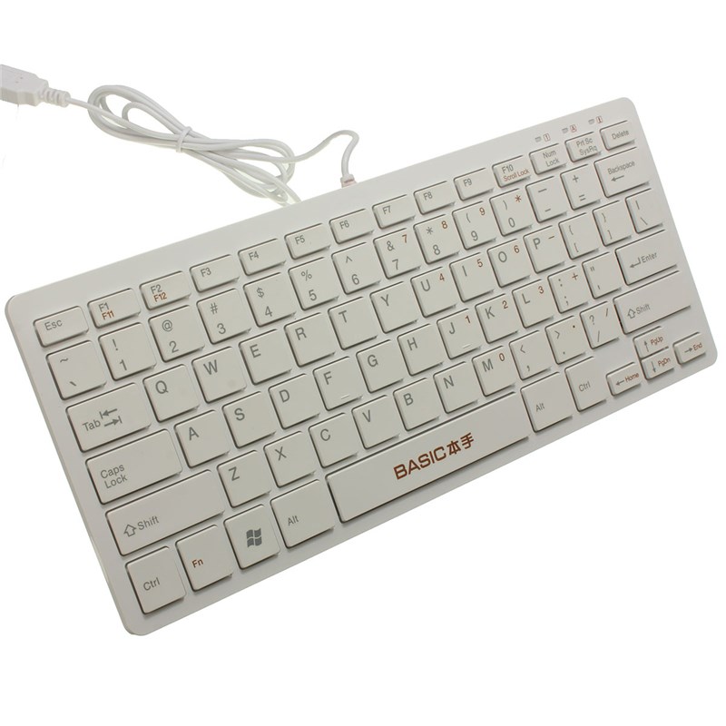 basic x500 portable white mino ultra slim x architecture keyboard 78 keys comfortable mute keyboard for pc notebook laptop etc