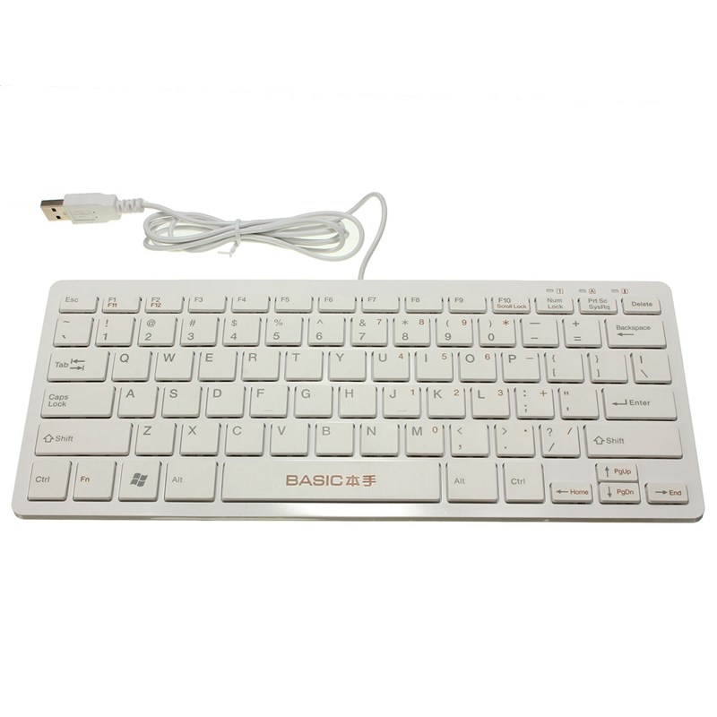 basic x500 portable white mino ultra slim x architecture keyboard 78 keys comfortable mute keyboard for pc notebook laptop etc