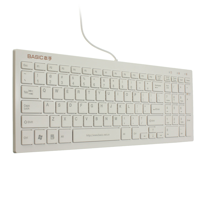 basic x700 fashion design ultra slim x architecture keyboard white full key comfortable mute keyboard for pc notebook laptop etc