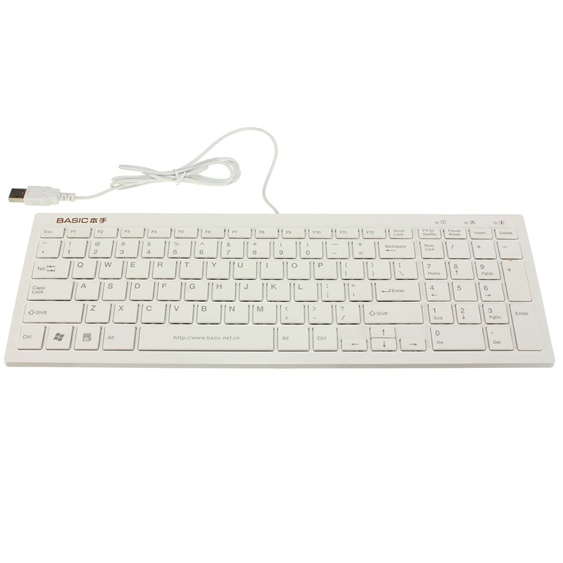 basic x700 fashion design ultra slim x architecture keyboard white full key comfortable mute keyboard for pc notebook laptop etc