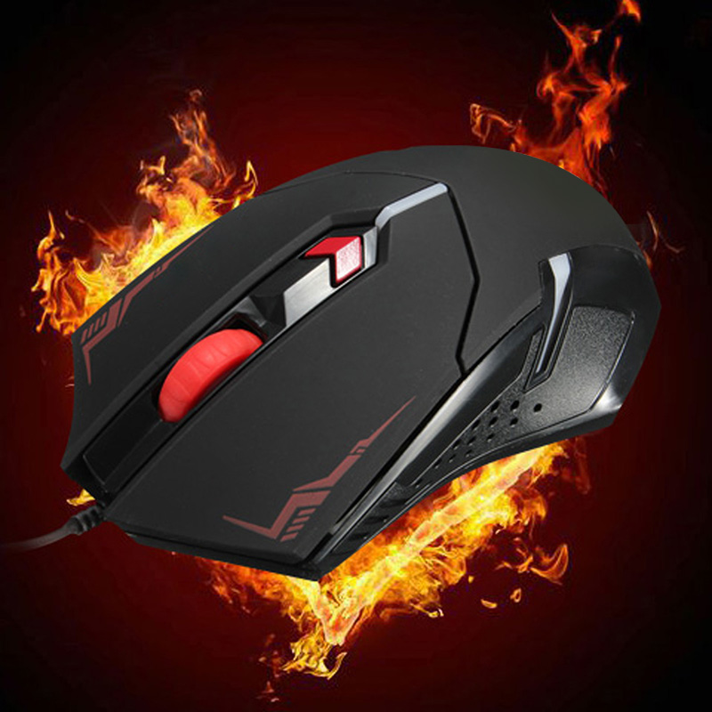 brand new 1pc usb wired optical scroll wheel 2400dpi professional gaming game mouse mice 4 buttons for computer (random color)