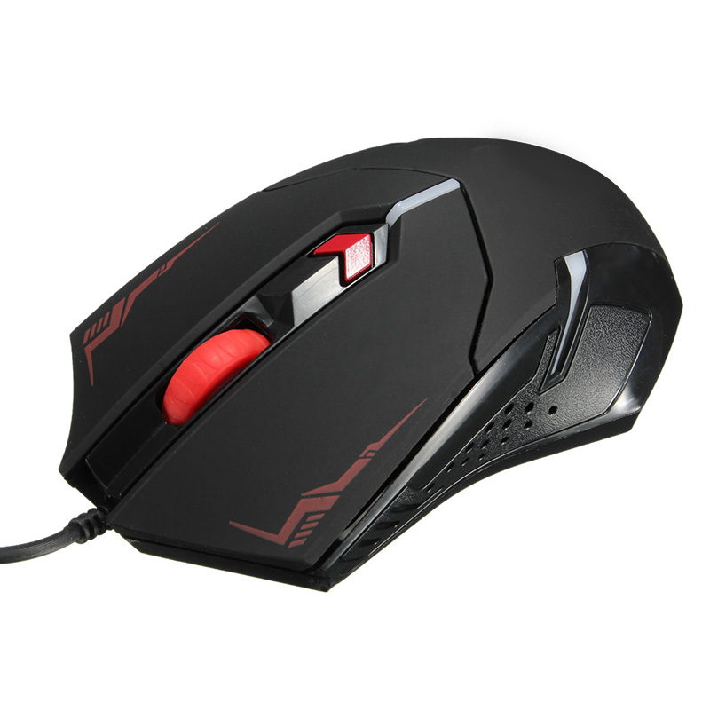brand new 1pc usb wired optical scroll wheel 2400dpi professional gaming game mouse mice 4 buttons for computer (random color)