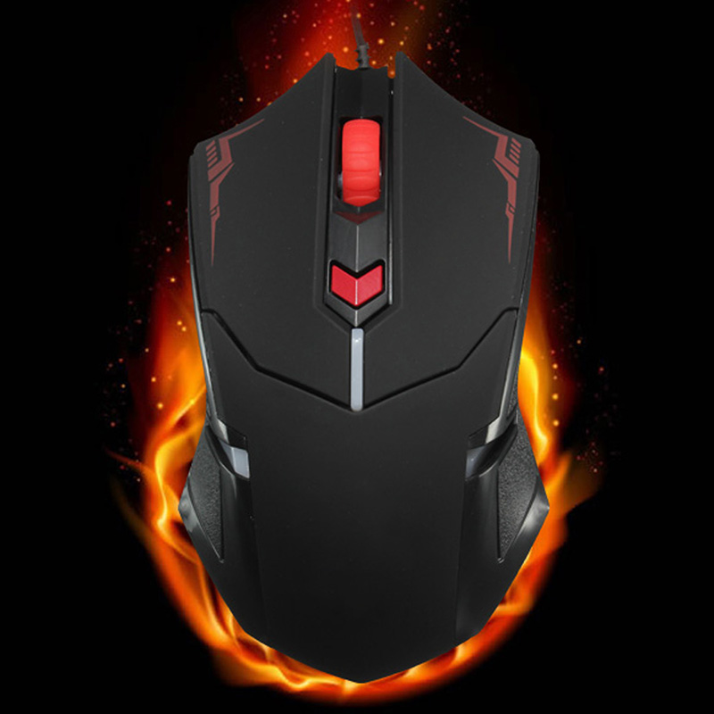 brand new 1pc usb wired optical scroll wheel 2400dpi professional gaming game mouse mice 4 buttons for computer (random color)