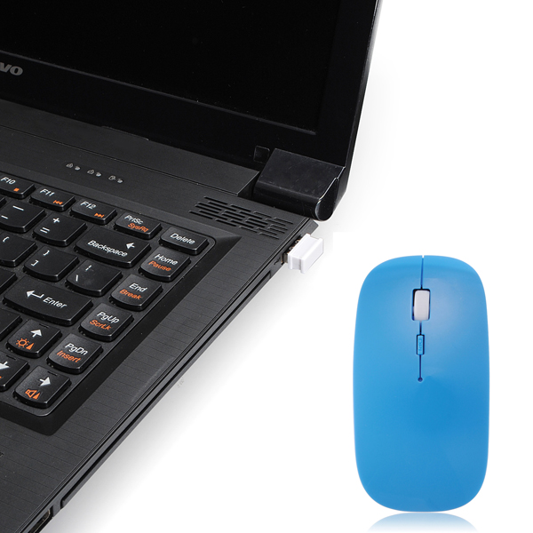brand new blue wireless mouse 2015 new ultra thin usb optical 2.4g receiver super slim for pc laptop computer desktop
