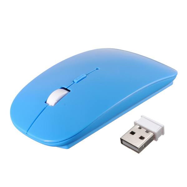 brand new blue wireless mouse 2015 new ultra thin usb optical 2.4g receiver super slim for pc laptop computer desktop
