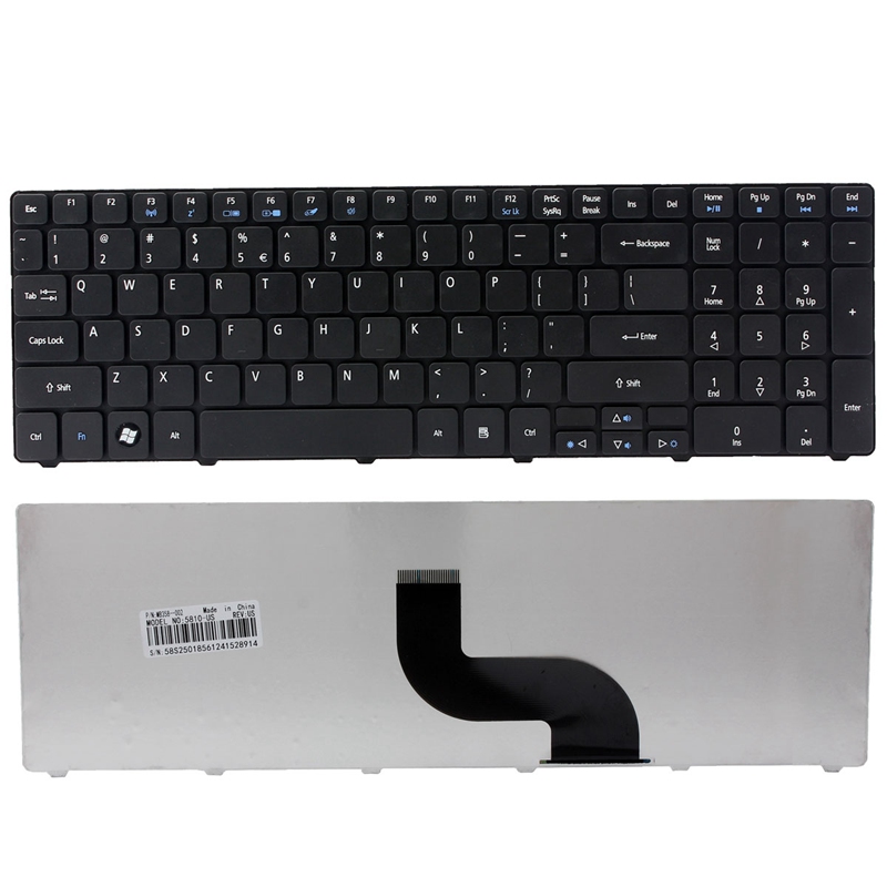 brand new us pc notebook laptop replacement keyboard for aspire 5252 5253 5336 5551