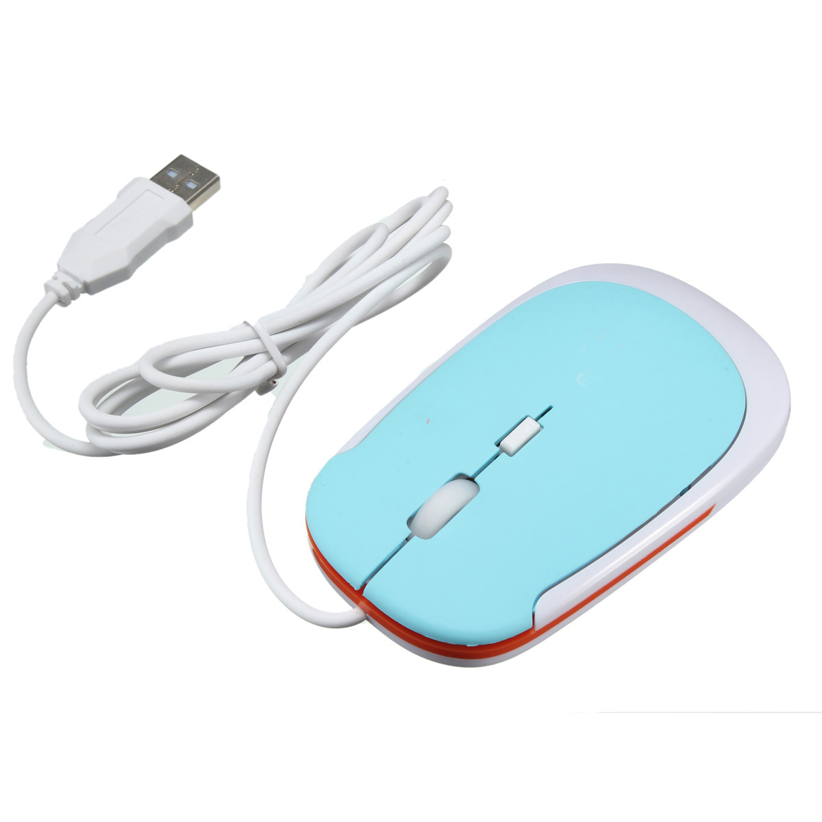 brand new usb wired 1600dpi optical slim ultra thin mouse mice for computer laptop(random color)