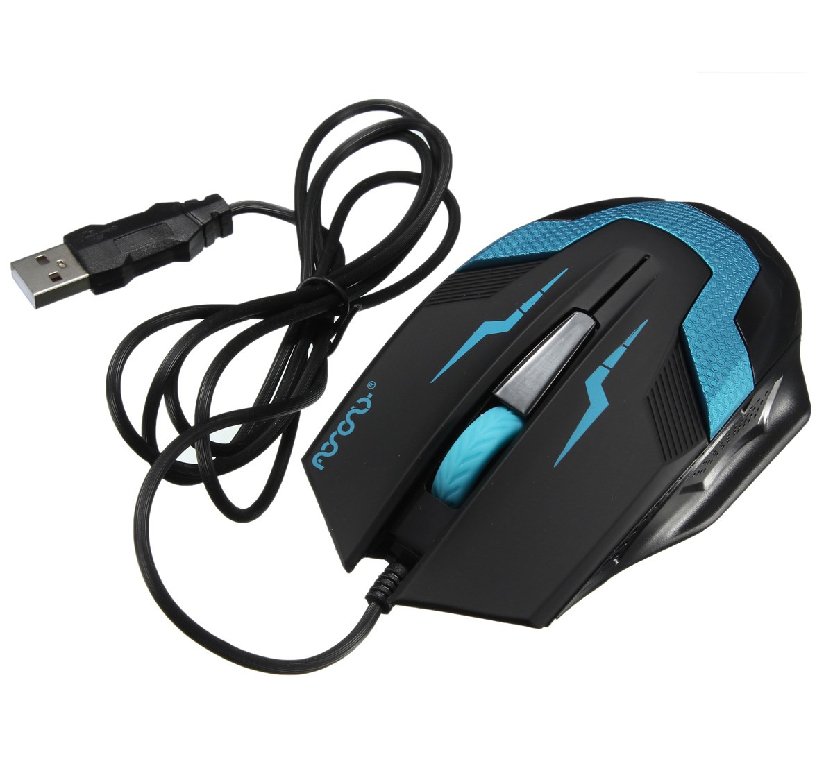 brand new usb wired optical scroll wheel 1200dpi gaming game mouse mice lighting 3 buttons for computer (random color)
