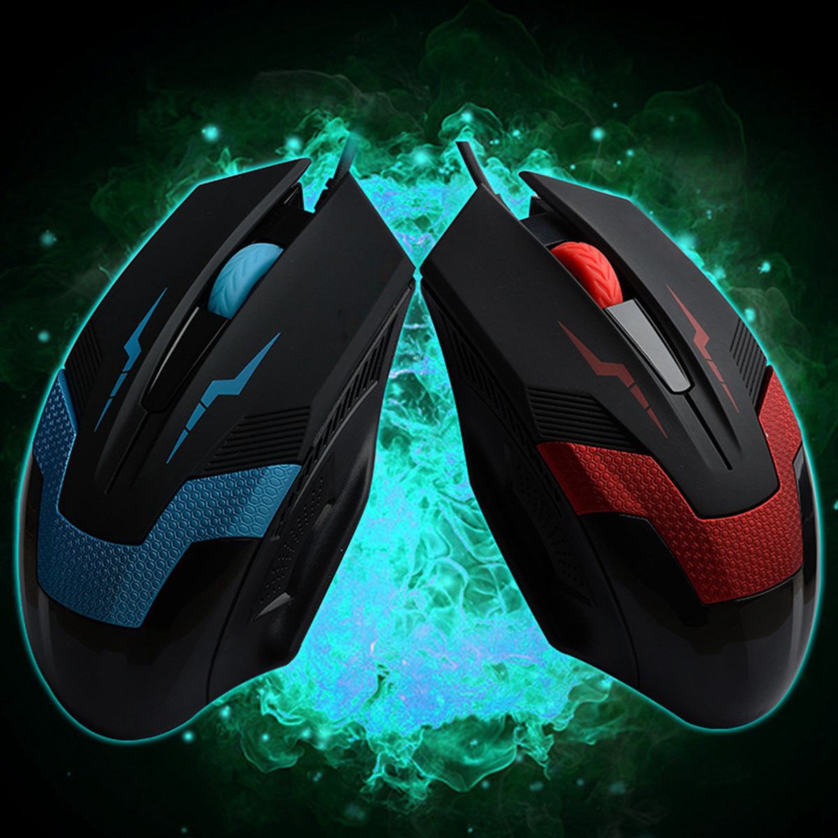 brand new usb wired optical scroll wheel 1200dpi gaming game mouse mice lighting 3 buttons for computer (random color)