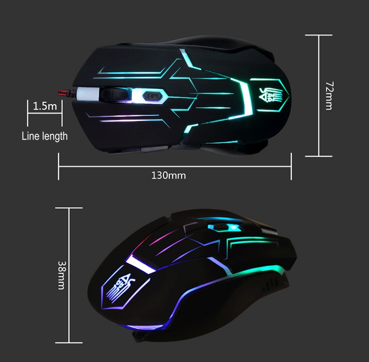 js-x7 1800dpi adjustable 3d 8 button computer notebook gaming usb wire game mouse mice lol cf wow