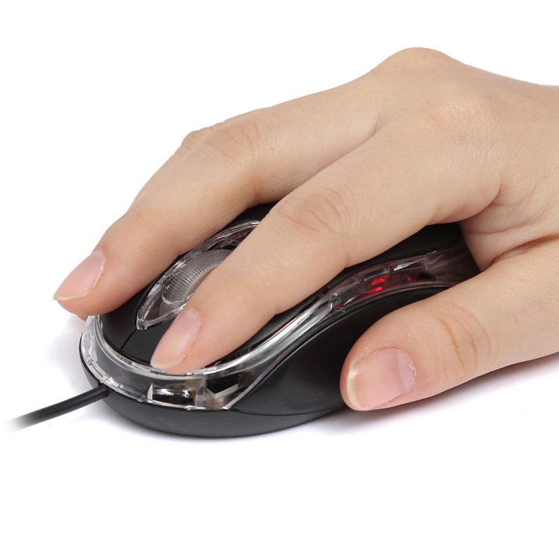 new 1pc usb wired office mouse scroll wheel 3 buttons 800dpi for computer desktop pc(random color)