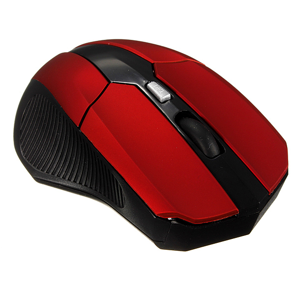 new 2.4ghz wireless optical mouse mice + usb 2.0 receiver red for pc laptop portable game gaming wireless mouse
