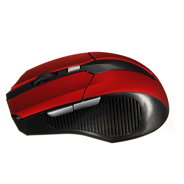 new 2.4ghz wireless optical mouse mice + usb 2.0 receiver red for pc laptop portable game gaming wireless mouse