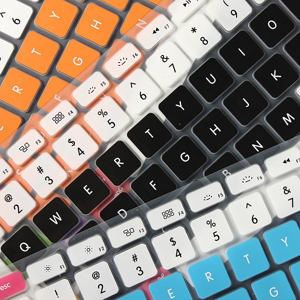 new multi beautyful color colorful silicone us keyboard skin cover for apple for macbook pro 13 15 17 laptop