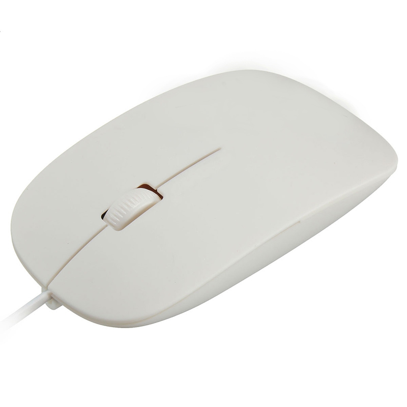 new usb ultra thin slim wired optical mouse scroll wheel 3 buttons for computer for macbook laptop pc (random color)