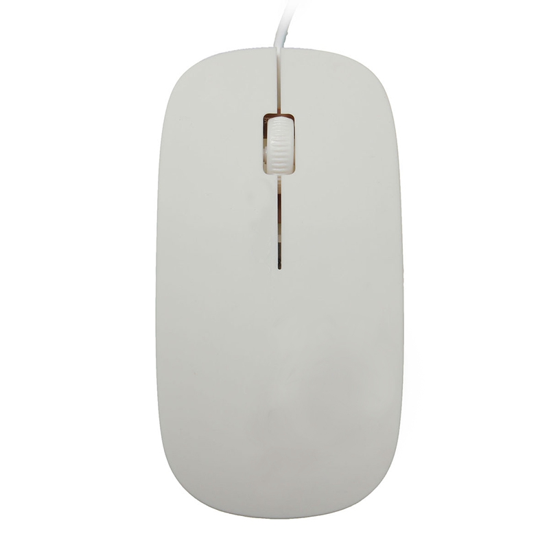 new usb ultra thin slim wired optical mouse scroll wheel 3 buttons for computer for macbook laptop pc (random color)