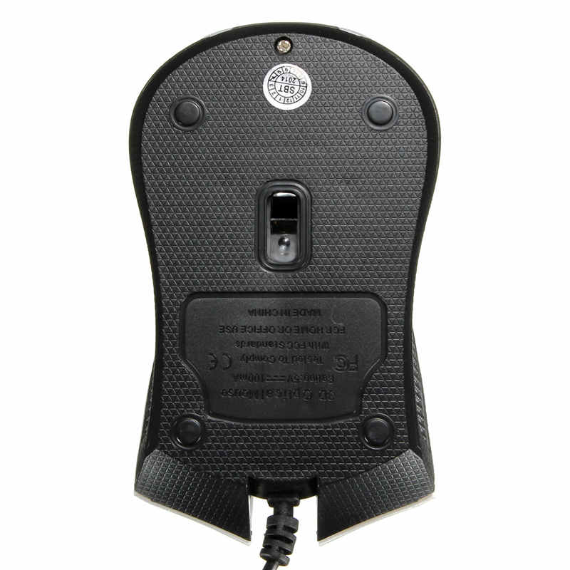 new usb wired office mouse scroll wheel 3 buttons 1000 dpi for computer desktop pc (random color)