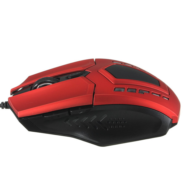red 2400 dpi 6 button led optical usb wired gaming mouse mice for pro laptop gamer computer accessories
