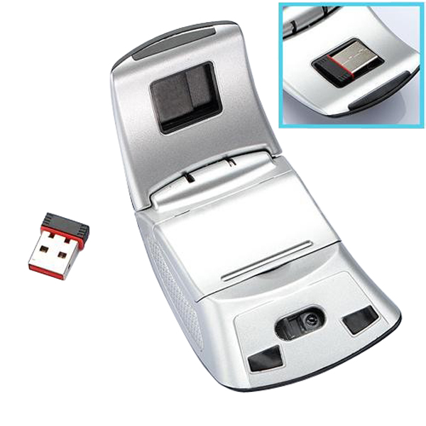 sliver wireless mouse mini snap-in transceiver 2.4g usb cordless folding mouse and mice