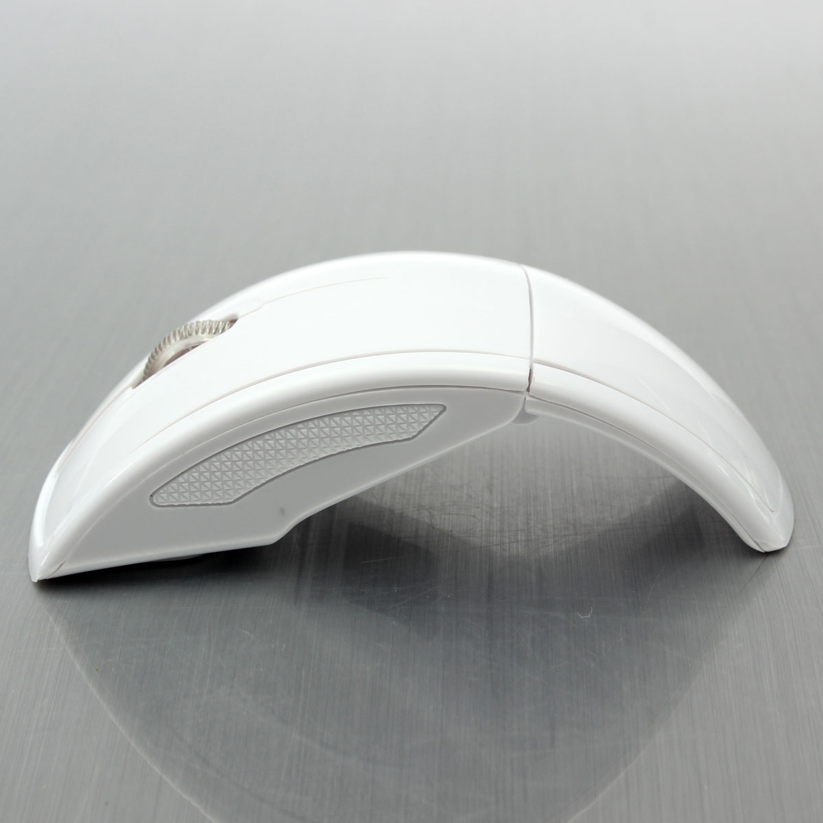 white 2.4ghz optical foldable folding arc snap-in transceiver wireless mouse for pc laptop computer