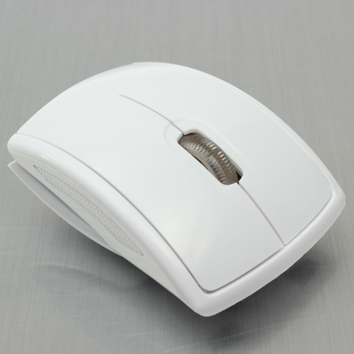 white 2.4ghz optical foldable folding arc snap-in transceiver wireless mouse for pc laptop computer