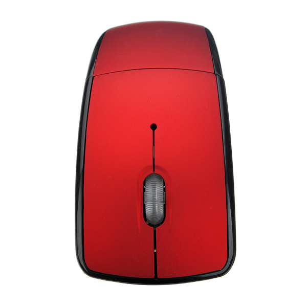 whole red 2.4ghz optical foldable folding arc snap-in transceiver wireless mouse for pc laptop computer