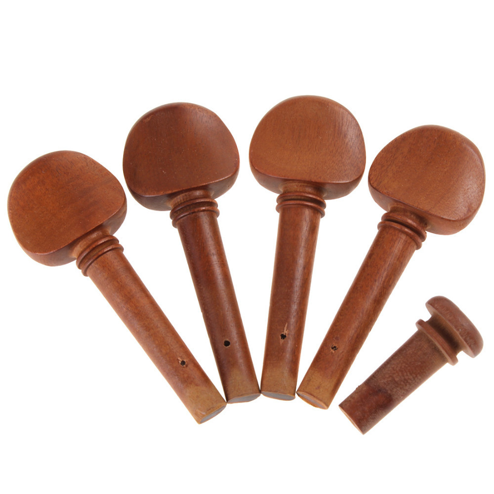 1 set natrual jujube wood 4/4 violin parts accessories set violin chin rest screw drawplates knob tail nail rope fine-tuning