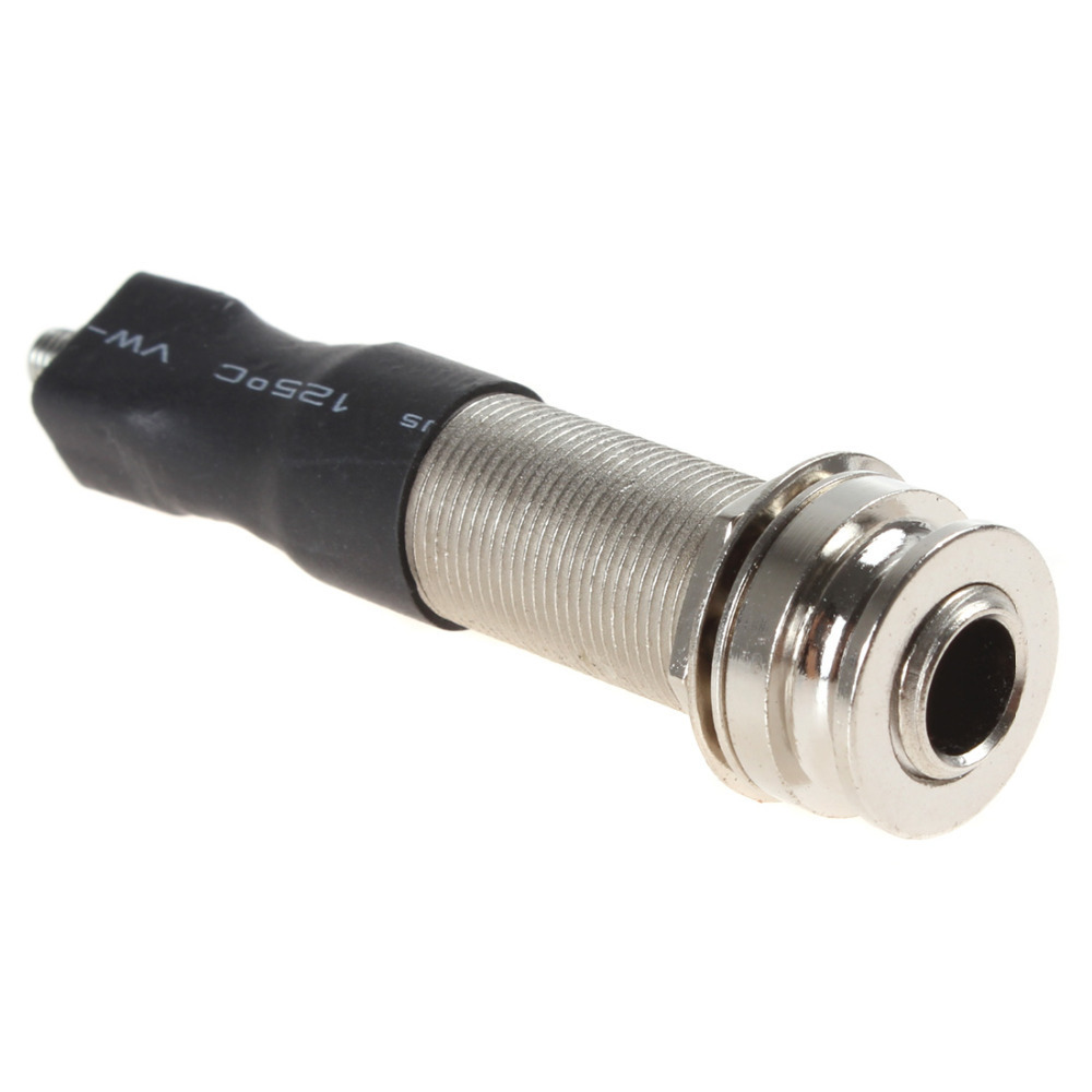 1set 1/4" stereo ukulele end pin jack connection with ukulele piezo pickup under-saddle passive endpin jack