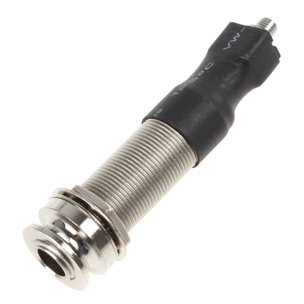 1set 1/4" stereo ukulele end pin jack connection with ukulele piezo pickup under-saddle passive endpin jack