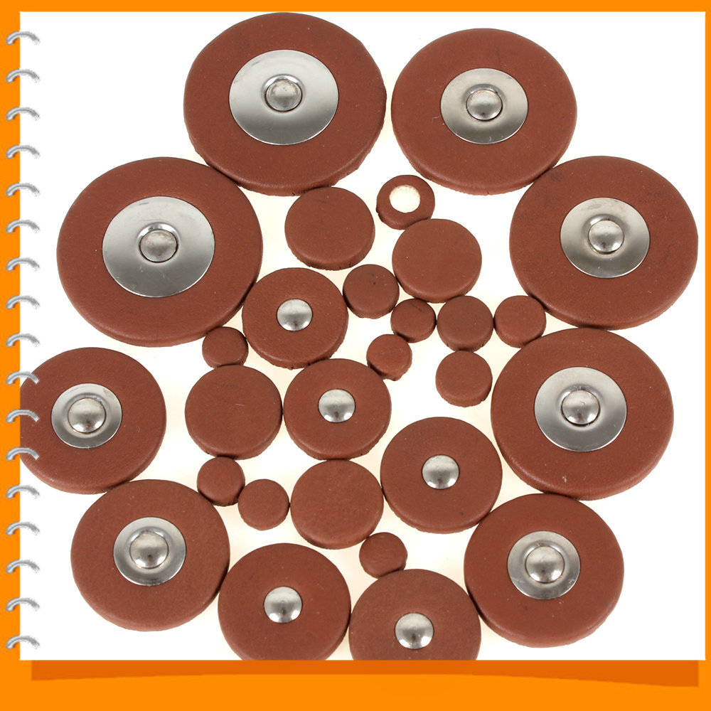 28pcs soprano saxophone pads professional orange leather pads for sax soprano saxophone dropship & whole