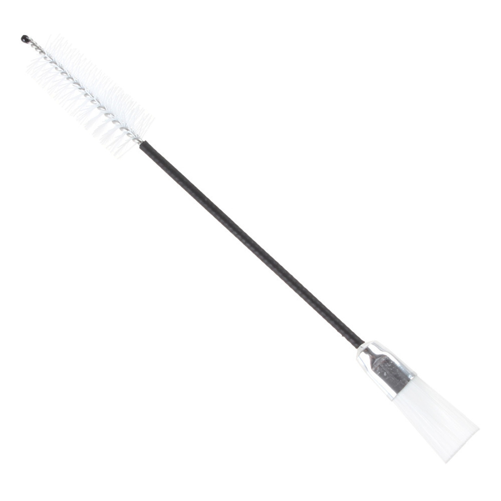 2pcs artificial faux suede wind instrument sound hole flute cleaning cloth flute parts + 1pcs two-head button brush