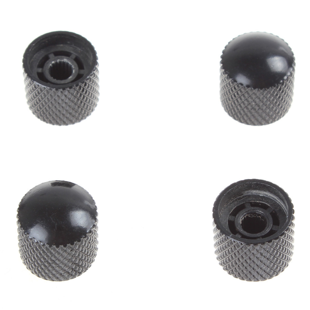 4pcs black metal dome tone volume knobs for electric guitar