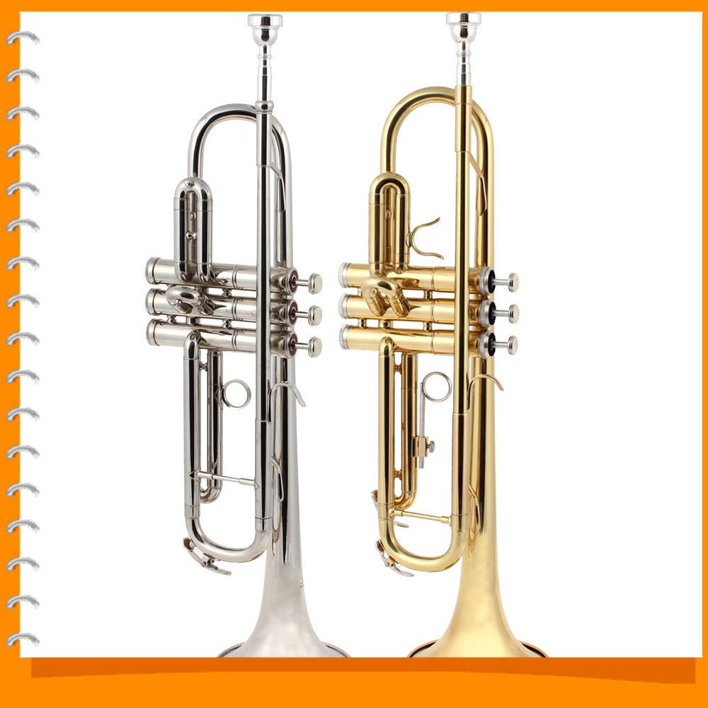 band latest 55cm length gold / sliver brass trumpet bb europe-design b flat trumpet with tools band latest 55cm length gold / sliver brass trumpet bb europe-design b flat trumpet with tools
