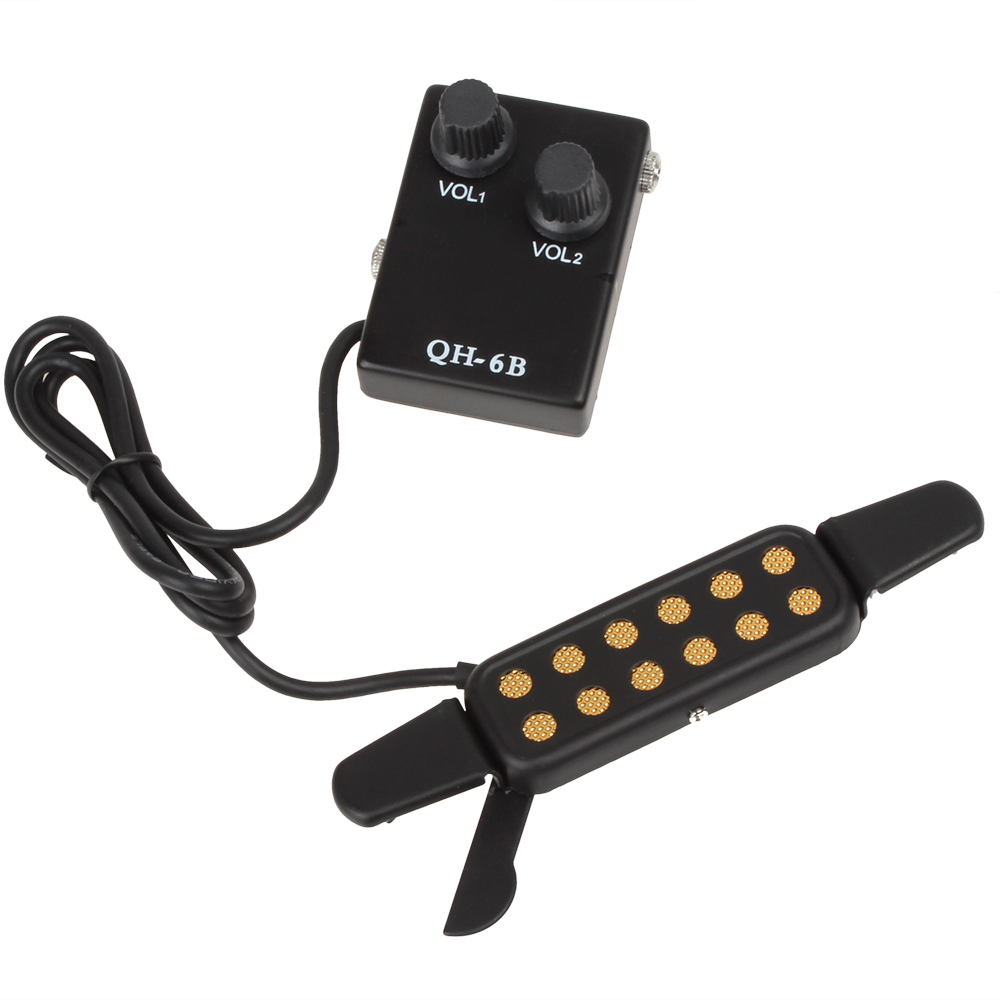 black acoustic guitar wire amplifier speaker + microphone sound control pickups guitar parts accessories