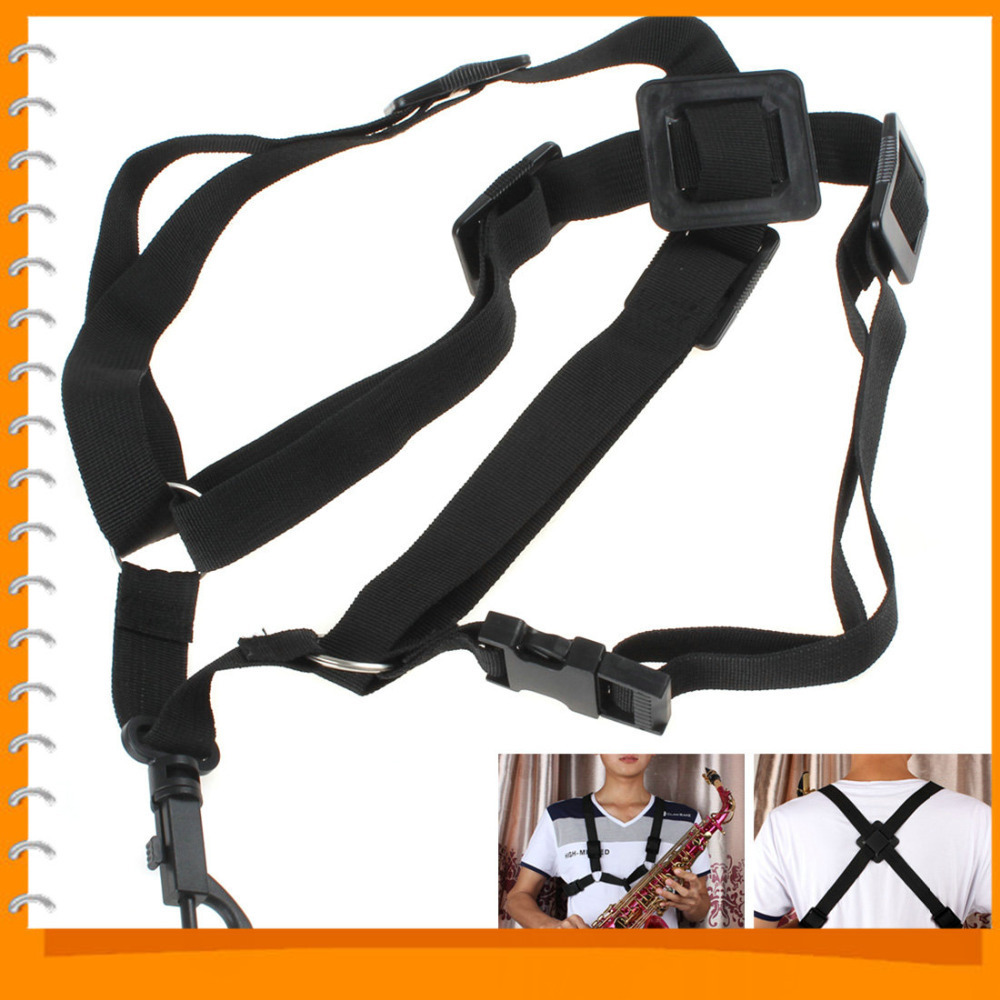 black adjustable universal harness shoulder sax saxophone belt neck strap for alto / tenor / soprano saxophone parts accessories black adjustable universal harness shoulder sax saxophone belt neck strap for alto / tenor / soprano saxophone parts accessories