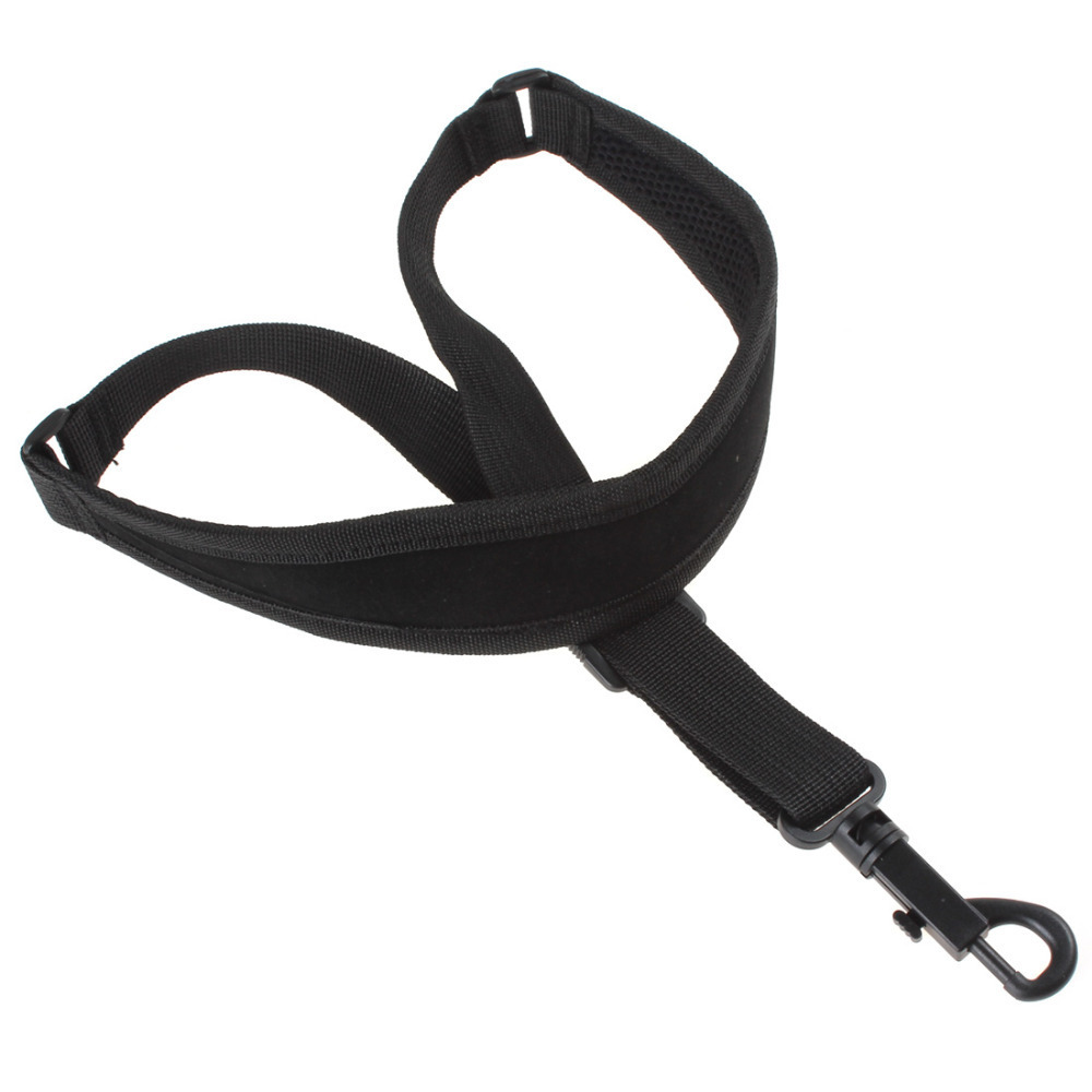 black duarble single shoulder sling sax saxophone belt neck strap with plastic hook saxophone parts accessories