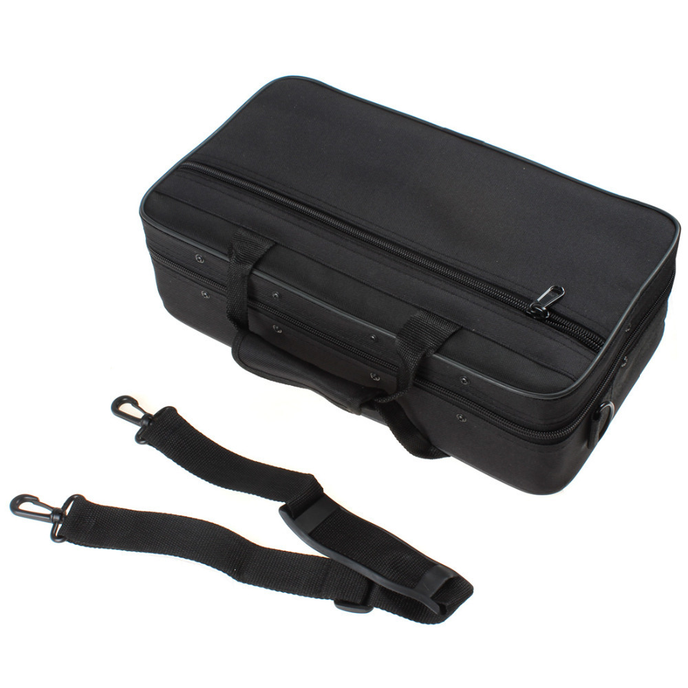 black portable & lightweight clarinet cloth box clarinet case bag with shoulder strap & carry handle clarinet parts
