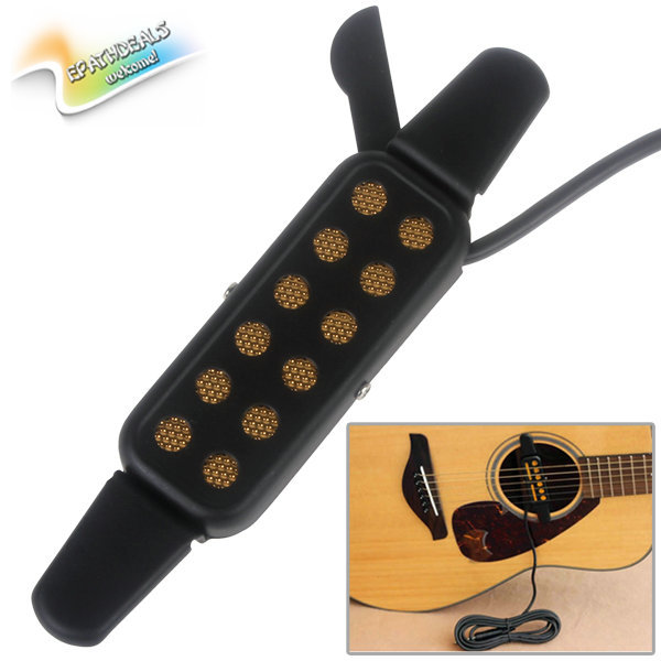 black universal electric guitar sound pickup for acoustic / classical guitar parts and accessories