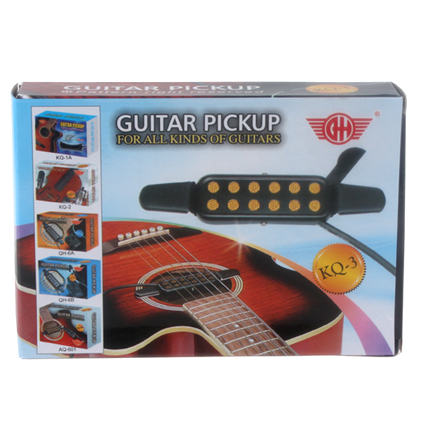 black universal electric guitar sound pickup for acoustic / classical guitar parts and accessories