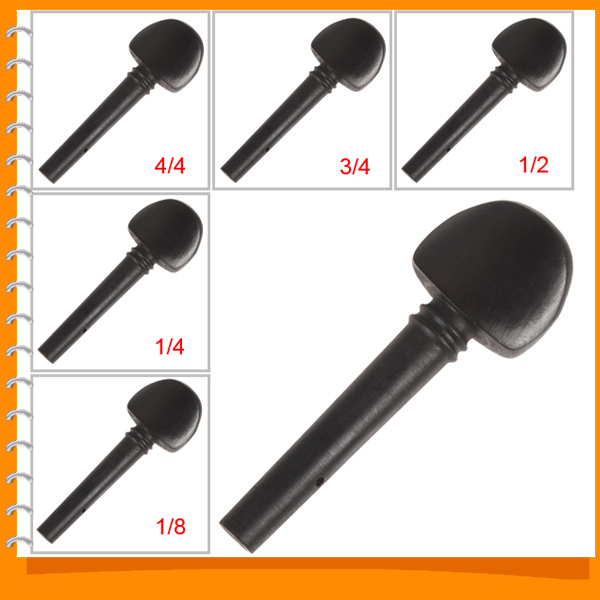 ebony wood violin tuning pegs endpin violin parts accessories with 5 different sizes - 1/8 & 1/4 & 1/2 & 3/4 & 4/4 size violin ebony wood violin tuning pegs endpin violin parts accessories with 5 different sizes - 1/8 & 1/4 & 1/2 & 3/4 & 4/4 size violin