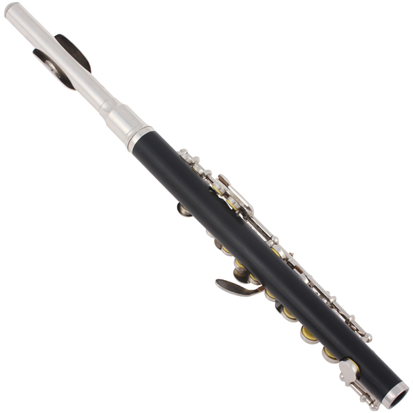 exquisite shine silver + black c key tone metal head piccolo flute with precise keys