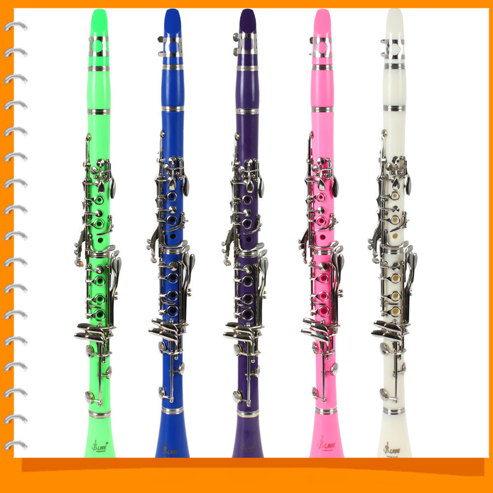 five colors avaliable 66cm length bb clarinet ebonite body b flat 17 nickel silver plated keys five colors avaliable 66cm length bb clarinet ebonite body b flat 17 nickel silver plated keys