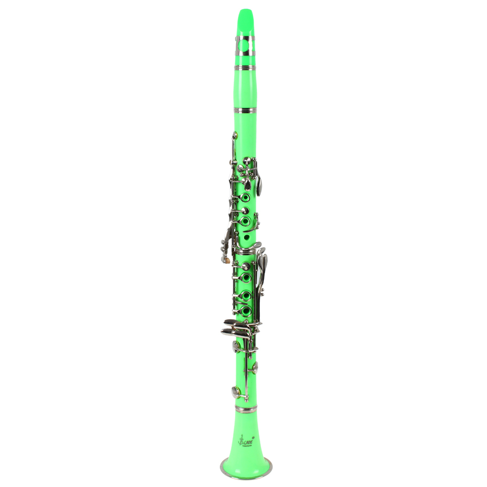 five colors avaliable 66cm length bb clarinet ebonite body b flat 17 nickel silver plated keys