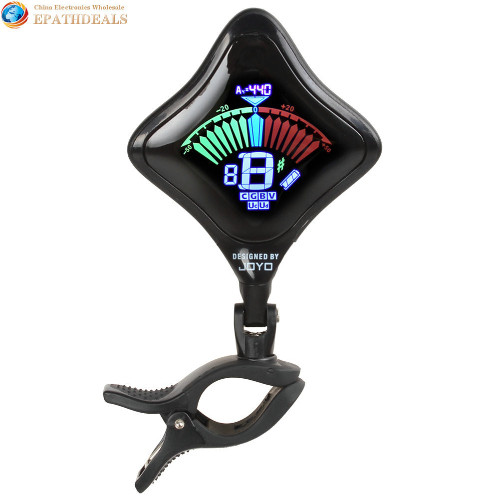 jt-02 color screen mini guitar tuner clip guitar parts and accessories with usb chargeable lithium battery