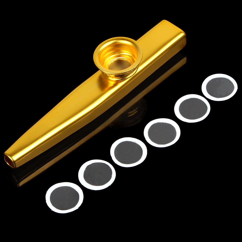 kazoo aluminum alloy metal kazoo with 5pcs flute diaphragm gift musical instrument for kids music lovers