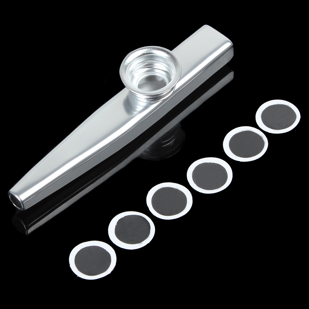 kazoo aluminum alloy metal kazoo with 5pcs flute diaphragm gift musical instrument for kids music lovers