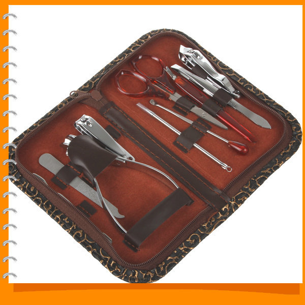 portable nail art manicure set finger nail care 10pcs tools with cutter clipper file knife portable nail art manicure set finger nail care 10pcs tools with cutter clipper file knife
