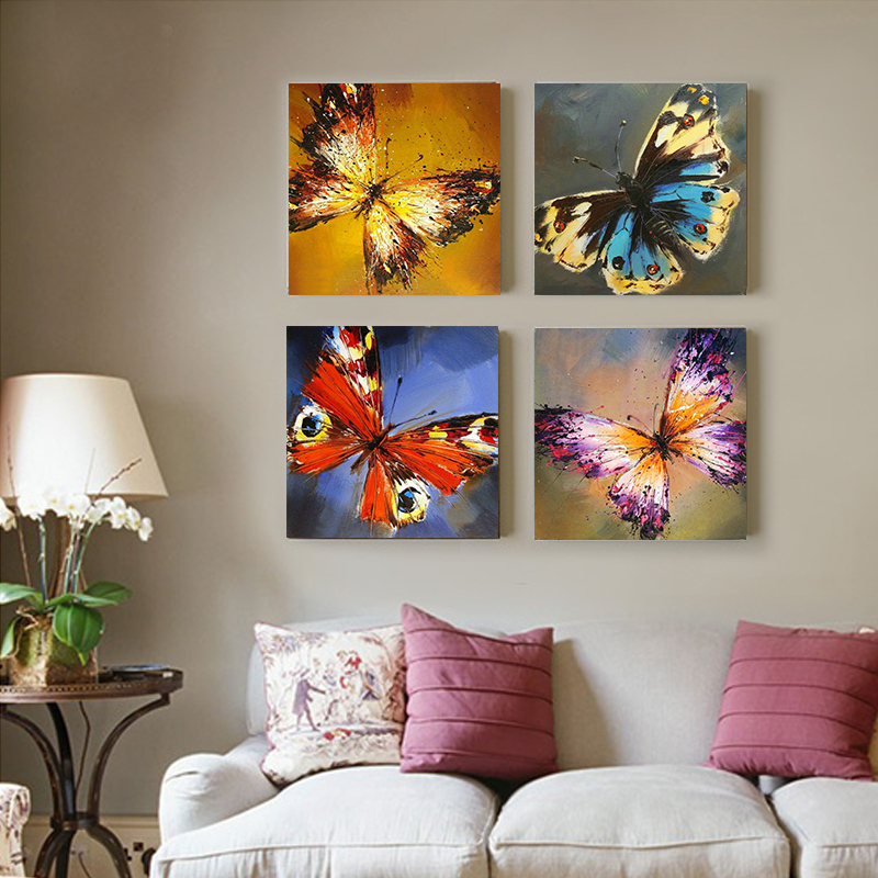 abstract oil painting butterfly oil painting hand-painted on canvas painting canvas home decor on canvas