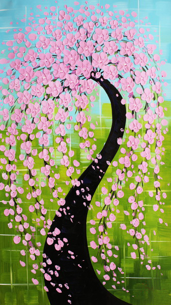 abstract oil painting trees hand-painted painting oil painting on canvas oil painting for home decor